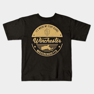 Winchester Massachusetts It's Where my story begins Kids T-Shirt